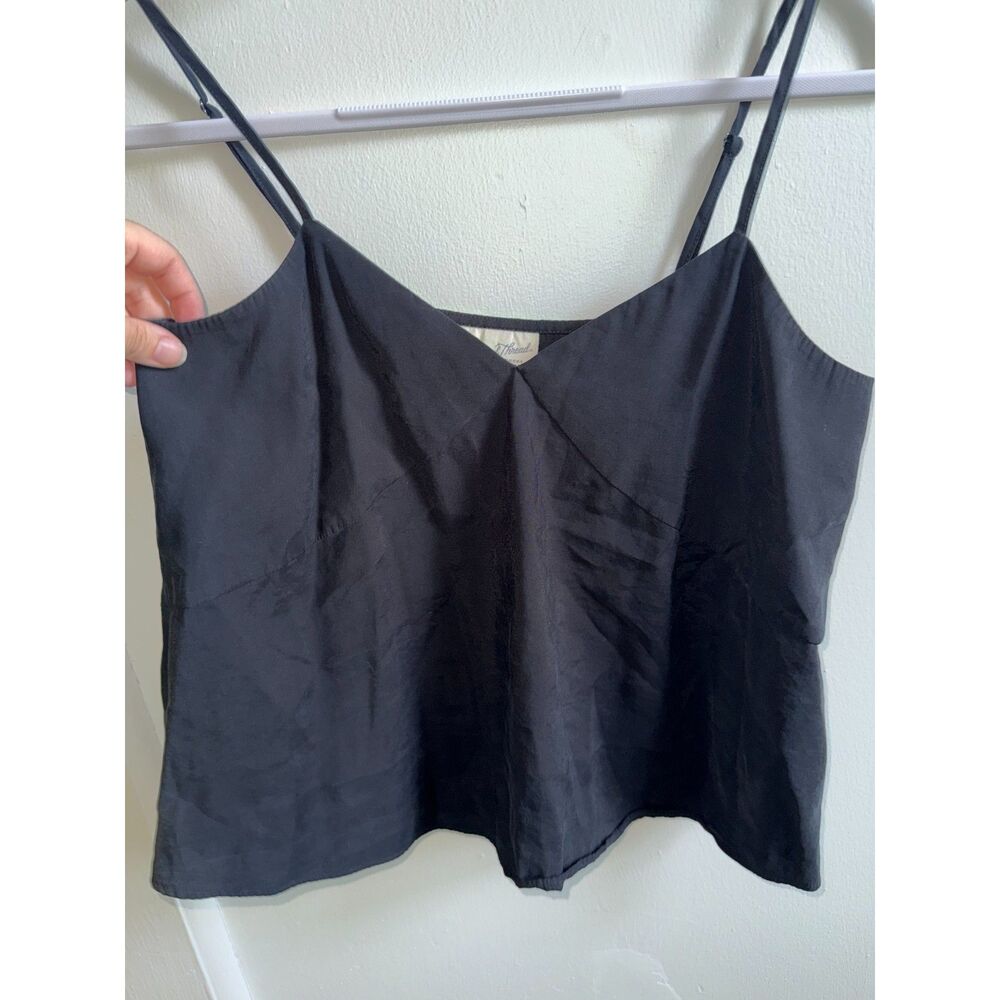 Universal Thread Black V-Neck Cami Tank Top Size M Soft Rayon Blend Minimalist